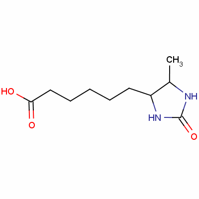 5-Methyl-2-oxo-4-imidazolidinehexanoic acid Structure,15720-25-9Structure