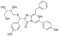 Imidazo[1,2-a]pyrazin-3(7h)-one, 2-[[(2,3-dihydroxy-4-mercaptobutyl)thio](4-hydroxyphenyl)methyl]-6-(4-hydroxyphenyl)-8-(phenylmethyl)- Structure,157636-27-6Structure