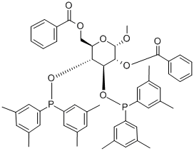 Methyl-D-glucapyranoside-2,6dibenzoate-3,4-bis(3,5-dimethylphenyl)phosphinite Structure,158214-06-3Structure