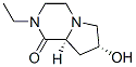 (7R-顺式)-(9CI)-2-乙基六氢-7-羟基吡咯并[1,2-a]吡嗪-1(2H)-酮结构式_158393-20-5结构式