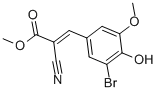 Methyl 3-(3-bromo-4-hydroxy-5-methoxyphenyl)-2-cyanoacrylate Structure,158532-02-6Structure