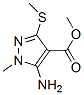(9ci)-5-氨基-1-甲基-3-(甲基硫代)-1H-吡唑-4-羧酸甲酯结构式_158712-31-3结构式