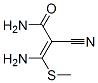 3-氨基-2-氰基-3-(甲基硫代)-2-丙酰胺结构式_15908-60-8结构式