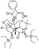 4-乙酰氧基-1-羟基-9-氧代-7,10-二[(三乙基硅烷基)氧基]-13-[(三甲基硅烷基)氧基]-5,20-环氧紫杉-11-烯-2-基苯甲酸酯结构式_159383-93-4结构式