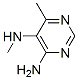 (8CI)-4-氨基-6-甲基-5-(甲基氨基)-嘧啶结构式_15996-42-6结构式