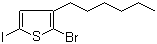 2-Bromo-5-iodo-3-hexylthiophene Structure,160096-76-4Structure