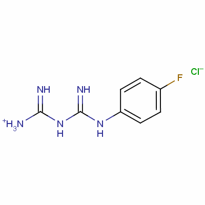 1-(4-氟苯基)双胍盐酸盐结构式_16018-83-0结构式