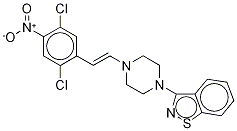 3-[4-[2-(2,5-Dichloro-4-nitrophenyl)ethenyl]-1-piperazinyl]-1,2-benzisothiazole Structure,160384-37-2Structure