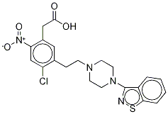 5-[2-[4-(1,2-Benzisothiazol-3-yl)-1-piperazinyl]ethyl]-4-chloro-2-nitro-benzeneacetic acid Structure,160384-40-7Structure