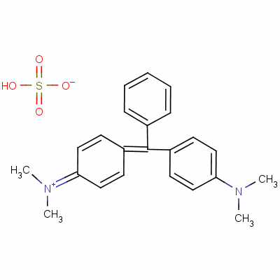 二甲基[4-[4-(二甲基氨基)-alpha-苯基苄亚基]-2,5-环己二烯-1-亚基]铵硫酸氢盐结构式_16044-24-9结构式