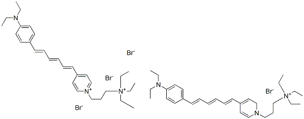 4-{6-[4-(二乙基氨基)苯基]-1,3,5-己三烯-1-基}-1-[3-(三乙基铵基)丙基]吡啶鎓二溴化物结构式_162112-35-8结构式