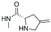 (s)-(9ci)-n-甲基-4-亚甲基-2-吡咯烷羧酰胺结构式_162281-69-8结构式