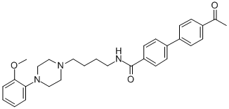 4-乙酰基-n-[4-[4-(2-甲氧基苯基)-1-哌嗪]丁基]-[1,1-联苯]-4-羧酰胺结构式_162408-66-4结构式