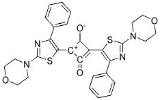 (4E)-4-[2-(morpholin-4-ium-4-ylidene)-4-phenyl-1,3-thiazol-5(2h)-ylidene]-2-[2-(4-morpholinyl)-4-phenyl-1,3-thiazol-5-yl]-3-oxo-1-cyclobuten-1-olate Structure,164534-27-4Structure