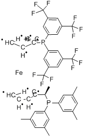 (R)-(-)-1-{(S)-2-[双(3,5-二-三氟甲基苯基)膦]二茂铁基}乙基二-3,5-二甲苯基膦结构式_166172-63-0结构式