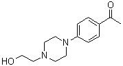 1-(4-(4-(2-Hydroxyethyl)piperazin-1-yl)phenyl)ethanone Structure,166438-77-3Structure