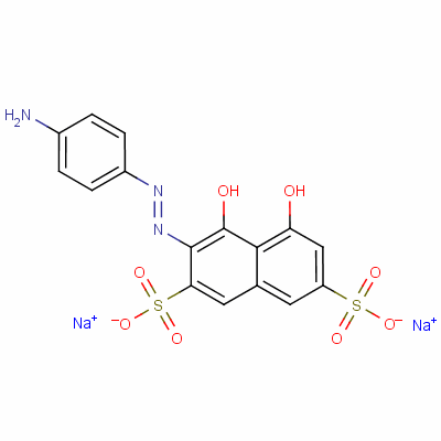 2,7-Naphthalenedisulfonic acid, 3-[(4-aminophenyl)azo]-4,5-dihydroxy-, disodium salt Structure,1681-60-3Structure