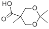 2,2,5-Trimethyl-1,3-dioxane-5-carboxylic acid Structure,16837-14-2Structure