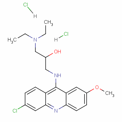 1-[(6-Chloro-2-methoxyacridin-9-yl)amino]-3-(diethylamino)propan-2-ol dihydrochloride Structure,1684-42-0Structure