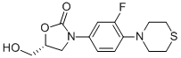 (R)-3-(3-氟-4-硫代吗啉苯基)-5-(羟基甲基)噁唑啉-2-酮结构式_168828-72-6结构式