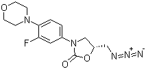 (R)-5-(叠氮基甲基)-3-[3-氟-4-(4-吗啉)苯基]-2-噁唑烷酮结构式_168828-84-0结构式