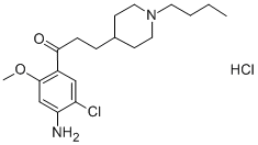 1-(4-Amino-5-chloro-2-methoxyphenyl)-3-[1-butyl-4-piperidinyl]-1-propanone hydrochloride Structure,168986-60-5Structure