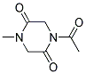 2,5-Piperazinedione, 1-acetyl-4-methyl-(9ci) Structure,170376-79-1Structure