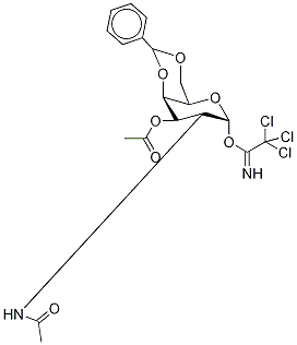 2-(乙酰氨基)-2-脱氧-3-O-乙酰基-4,6-O-亚苄基-alpha-D-吡喃半乳糖三氯乙亚氨酸酯结构式_171973-69-6结构式