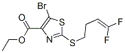 (9ci)-5-溴-2-[(4,4-二氟-3-丁烯)硫代]-4-噻唑羧酸乙酯结构式_172933-16-3结构式