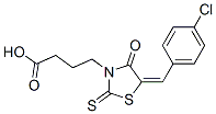 4-[5-(4-氯亚苄基)-4-氧代-2-硫基氧代-噻唑烷]-丁酸结构式_17385-93-2结构式