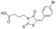 4-[5-(4-Bromo-benzylidene)-4-oxo-2-thioxo-thiazolidin-3-yl]-butyric acid Structure,17385-98-7Structure