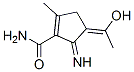 1-Cyclopentene-1-carboxamide, 4-(1-hydroxyethylidene)-5-imino-2-methyl- Structure,17424-07-6Structure