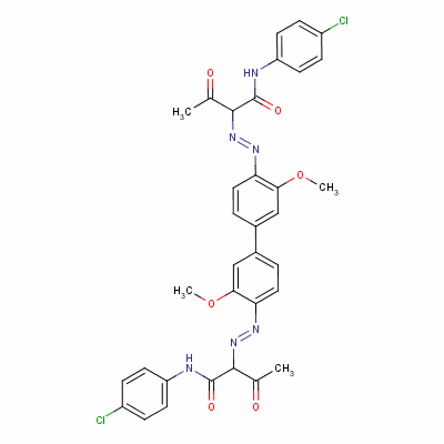 Butanamide, 2,2-[(3,3-dimethoxy[1,1-biphenyl]-4,4-diyl)bis(azo)]bis[n-(4-chlorophenyl)-3-oxo- Structure,17453-73-5Structure