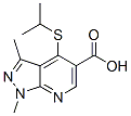 4-(Isopropylthio)-1,3-dimethyl-1H-pyrazolo[3,4-b]pyridine-5-carboxylic acid Structure,175202-33-2Structure