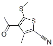 4-乙酰基-3-甲基-5-甲基硫代噻吩-2-甲腈结构式_175202-62-7结构式