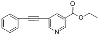 Ethyl 5-(2-phenyleth-1-ynyl)nicotinate Structure,175203-65-3Structure