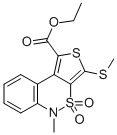 5-甲基-3-(甲基硫代)-4,4-二氧代-4,5-二氢-4lambda~6~-苯并[c]噻吩并[3,4-e][1,2]噻嗪-1-羧酸乙酯结构式_175276-42-3结构式