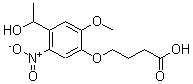 4-(4-(1-Hydroxyethyl)-2-methoxy-5-nitrophenoxy)butanoic acid Structure,175281-76-2Structure