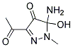 4H-pyrazol-4-one, 3-acetyl-5-amino-1,5-dihydro-5-hydroxy-1-methyl-(9ci) Structure,175472-59-0Structure