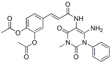 n-(6-氨基-1,2,3,4-四氢-3-甲基-2,4-二氧代-1-苯基-5-嘧啶)-3-[3,4-双(乙酰基氧基)苯基]-2-丙酰胺结构式_176379-27-4结构式