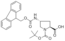 (2S,4r)-fmoc-4-amino-1-boc-pyrrolidine-2-carboxylic acid Structure,176486-63-8Structure