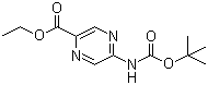 Tert-butyl 5-(ethoxycarbonyl)pyrazin-2-ylcarbamate Structure,177759-80-7Structure