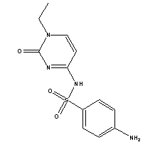 4-氨基-N-(1-乙基-2-氧代-1,2-二氢嘧啶-4-基)苯磺酰胺结构式_17784-12-2结构式