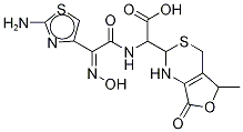 2(R)-2-[(Z)-2-(氨基噻唑-4-基)-2-(羟基亚胺)乙酰氨基)]-2-[(2RS,5RS)-5-甲基-7-氧代-2,4,5,7-四氢-1H-呋喃并[3,4-d][1,3]噻嗪-2-基]乙酸结构式_178422-45-2结构式