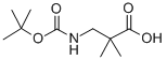 3-(Tert-butoxycarbonyl)-2,2-dimethylpropanoic acid Structure,180181-02-6Structure