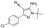 5-氨基-1-(叔丁基)-3-(4-氯苯基)-1H-吡唑-4-甲腈结构式_180903-14-4结构式