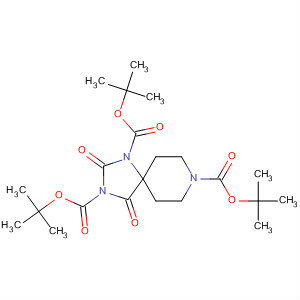 1-T-boc-piperidine-4-spiro-5’-[1’,3’-bis-t-boc]hydantoin Structure,183673-68-9Structure