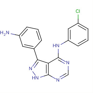 3-(3-氨基-苯基)-4-(3-氯-苯基氨基)-1H-吡唑并-[3,4-d]嘧啶
结构式_183738-70-7结构式