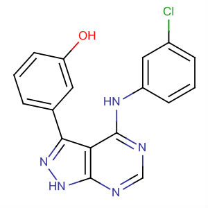 3-(3-Hydroxy-phenyl)-4-(3-chloro-phenylamino)-1h-pyrazolo[3,4-d]pyrimidine
 Structure,183738-89-8Structure