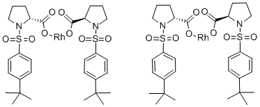 四[1-[(4-叔丁基苯基)磺酰基]-(2R)-吡咯烷羧酸]二铑(II)结构式_183800-15-9结构式